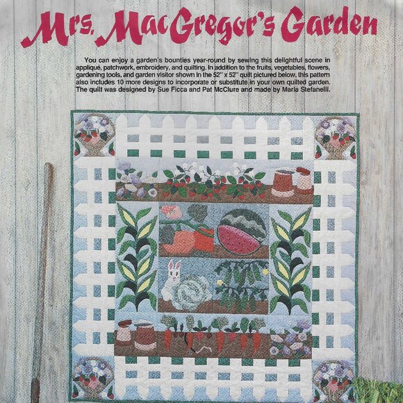 Mrs. MacGregor's Garden Quilt Pattern - Unused and Uncut - Picture 1 of 2